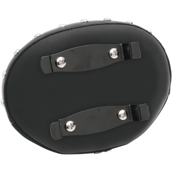 Drag Specialties Oval Backrest Pad for Harley - Smooth with Studs Drag Specialties Oval Backrest Pad for Harley - Smooth with Studs
