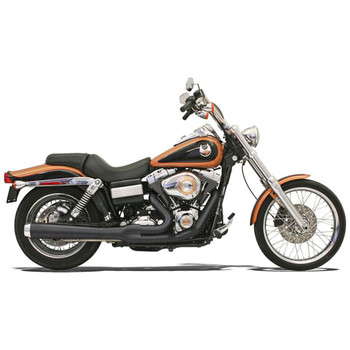 Bassani Long Road Rage 2-Into-1 Exhaust for 2006-2017 Harley Dyna - Black Bassani Long Road Rage 2-Into-1 Exhaust for 2006-2017 Harley Dyna - Black