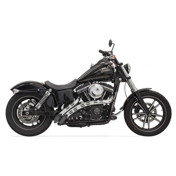 Bassani Radial Sweepers Exhaust for Harley - Black with Chrome Shields Bassani Radial Sweepers Exhaust for Harley - Black with Chrome Shields