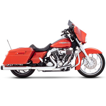 Rinehart 4" Slip-On Exhaust Mufflers for 2017-2018 Harley Touring - Chrome with Black Tips Rinehart 4" Slip-On Exhaust Mufflers for 2017-2018 Harley Touring - Chrome with Black Tips