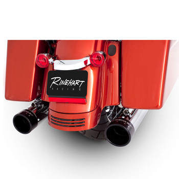 Rinehart 4" Slip-On Exhaust Mufflers for 2017-2018 Harley Touring - Chrome with Black Tips Rinehart 4" Slip-On Exhaust Mufflers for 2017-2018 Harley Touring - Chrome with Black Tips