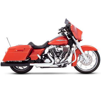 Rinehart 4" Slip-On Exhaust Mufflers for 1995-2016 Harley Touring - Black with Black Tips Rinehart 4" Slip-On Exhaust Mufflers for 1995-2016 Harley Touring - Black with Black Tips