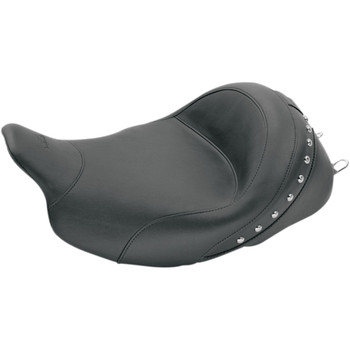 Mustang Standard Solo Seat for 2008-2018 Harley Touring - Chrome Studded Mustang Standard Solo Seat for 2008-2018 Harley Touring - Chrome Studded