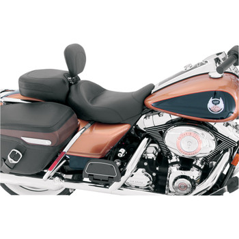Mustang Standard Touring Seat w/ Driver Backrest for 2008-2018 Harley Touring - Original Mustang Standard Touring Seat w/ Driver Backrest for 2008-2018 Harley Touring - Original