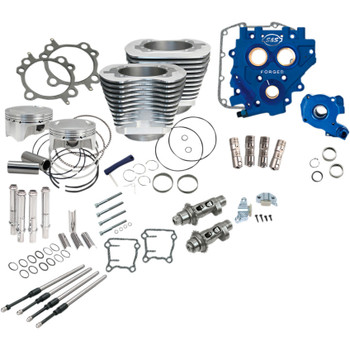 S&S 110" Power Package Kit Chain Drive for 2000-2017 Harley Twin Cam - Silver S&S 110" Power Package Kit Chain Drive for 2000-2017 Harley Twin Cam - Silver