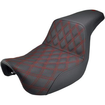 Saddlemen Step Up Front LS Seat for 2006-2017 Harley Dyna - Black w/ Red Stitch Saddlemen Step Up Front LS Seat for 2006-2017 Harley Dyna - Black w/ Red Stitch