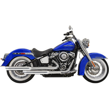 Bassani Staggered Exhaust for 2018 Harley Softail Heritage and Deluxe - Chrome Bassani Staggered Exhaust for 2018 Harley Softail Heritage and Deluxe - Chrome
