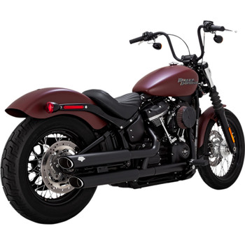 Vance & Hines 3" Round Twin Slash Slip-On Mufflers for 2018 Harley Softail - Black Vance & Hines 3" Round Twin Slash Slip-On Mufflers for 2018 Harley Softail - Black