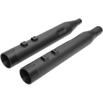 Drag Specialties 4" Slip-On Mufflers with Billet Caps for 2017-2018 Harley Touring - Black with Black Caps Drag Specialties 4" Slip-On Mufflers with Billet Caps for 2017-2018 Harley Touring - Black with Black Caps