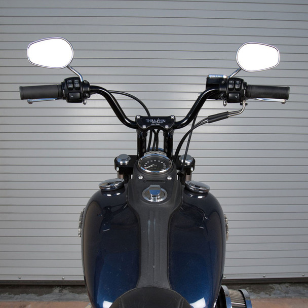 Thrashin Supply High Bend Bars 1" Handlebars Chrome TSC27013 Get Lowered Cycles