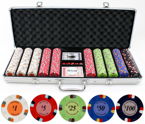 Lucky Horseshoe Clay Poker Chips Set 13.5g 500pc Lucky Horseshoe Clay Poker Chips Set 13.5g 500pc