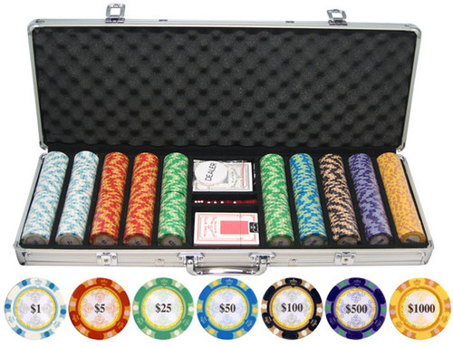 13.5g 500pc Monte Carlo Clay Poker Chips Set 13.5g 500pc Monte Carlo Clay Poker Chips Set