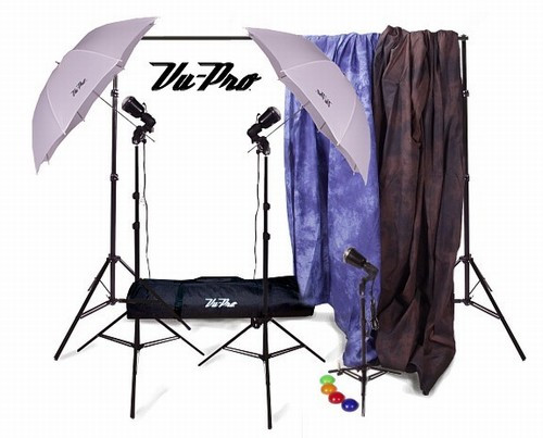 Vu-Pro Complete Home Photography Studio Package #2 Lighting, Backdrops, Digital Backdrops Vu-Pro Complete Home Photography Studio Package #2 Lighting, Backdrops, Digital Backdrops