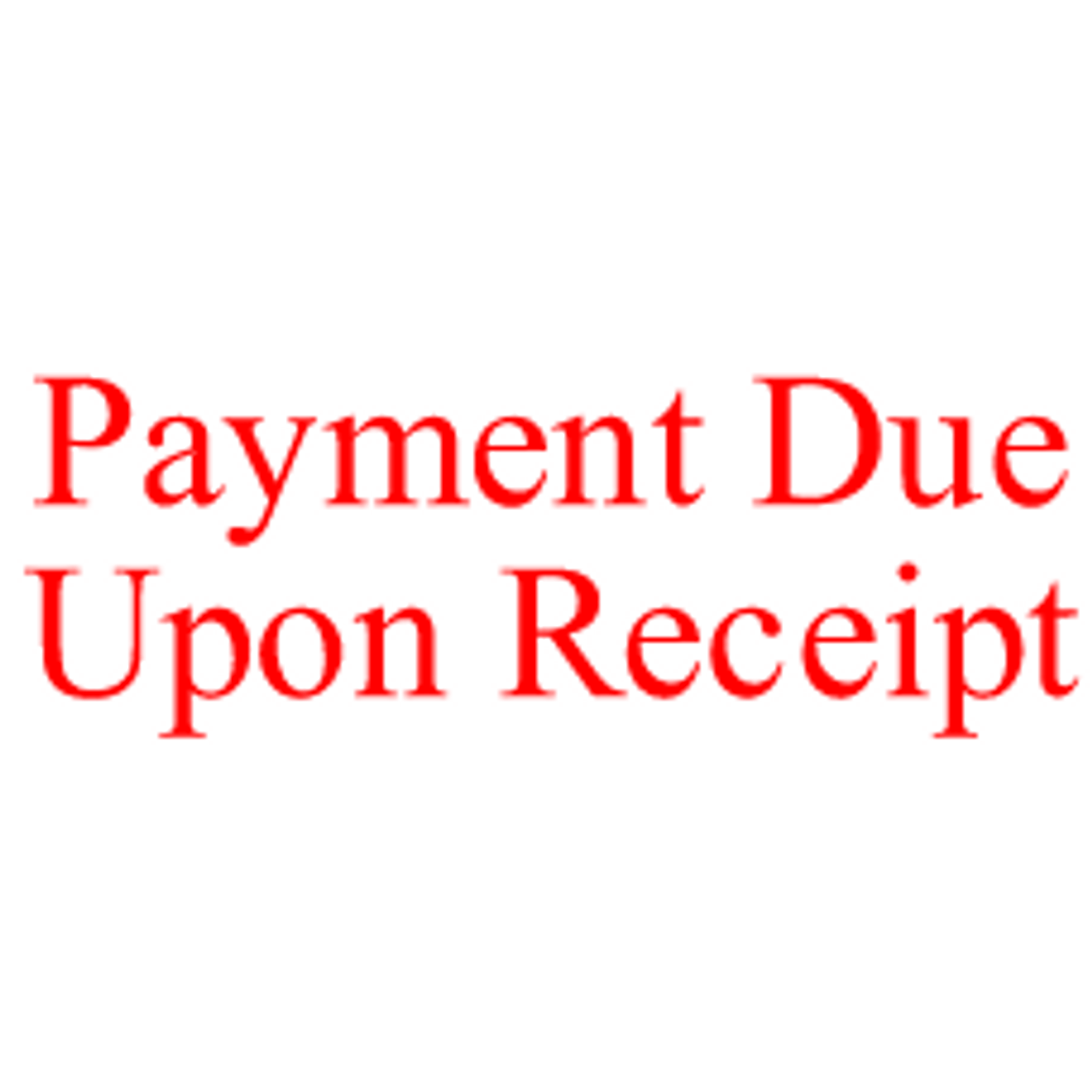 payment due upon receipt rubber stamp for office use self inking