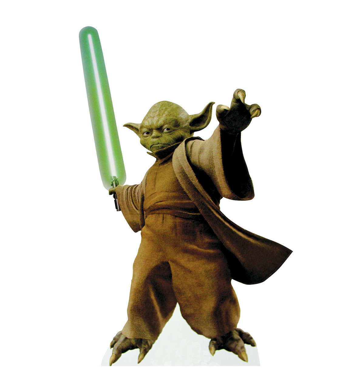 Lifesize Yoda with Lightsaber Star Wars Cardboard Standup Cardboard