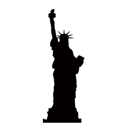 Life-size Statue Of Liberty Silhouette Cardboard Standup |Cardboard Cutout