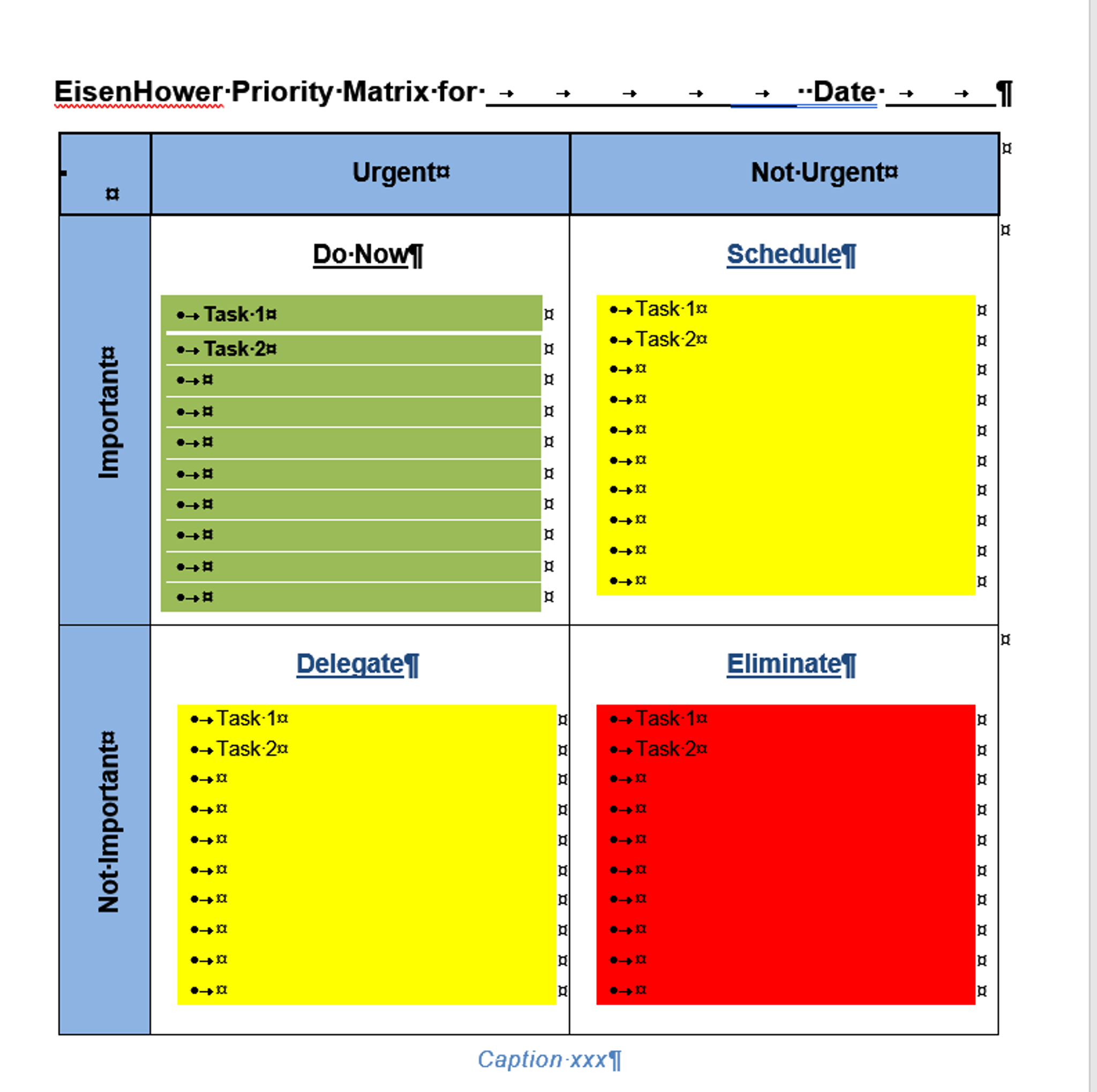eisenhower priority matrix