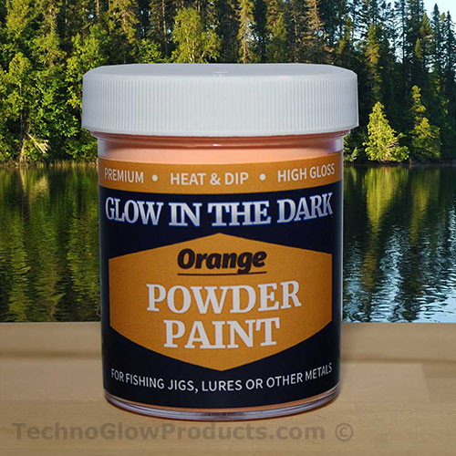 Orange Glow in the Dark Powder Paint Orange Glow in the Dark Powder Paint