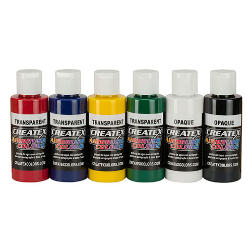 createx 6 pack primary airbrush paint set createx 6 pack primary airbrush paint set