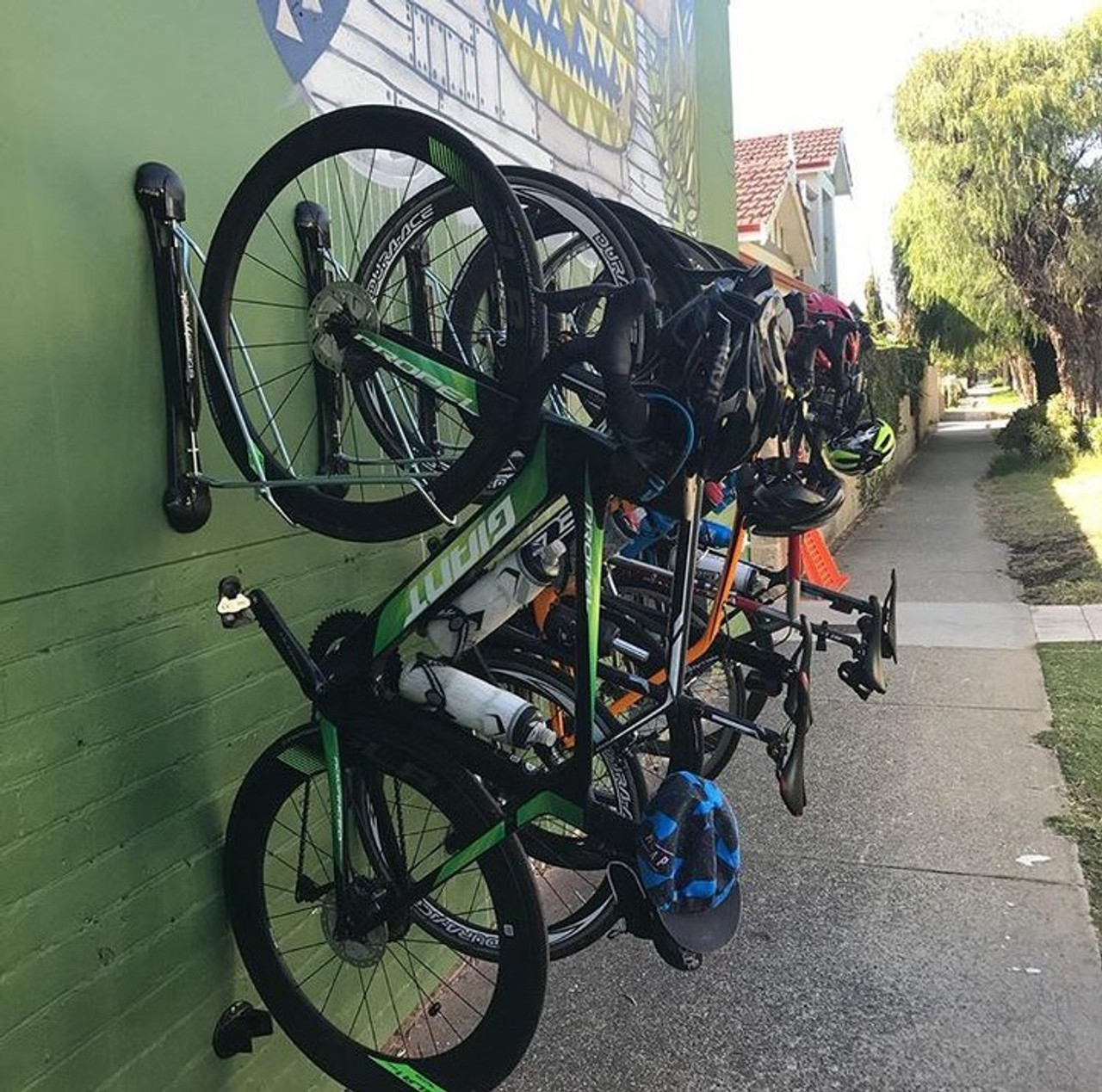 Compact Vertical Bike Rack Wall Mount
