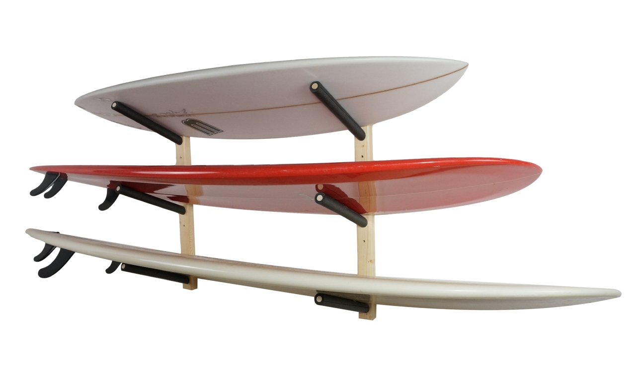 Surfboard Wall Rack | Triple Wood Surf Rack | Scorpion ...