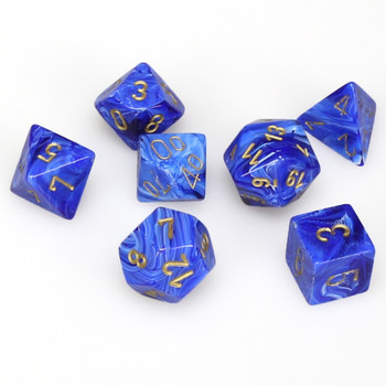 7-piece set of D&D dice set - Vortex - Blue 7-piece set of D&D dice set - Vortex - Blue