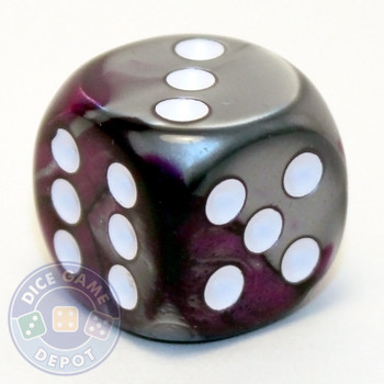 Gemini d6 dice - Purple and steel Gemini d6 dice - Purple and steel