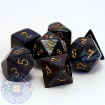 Lustrous 7-Piece Dice Set - Shadow Lustrous 7-Piece Dice Set - Shadow