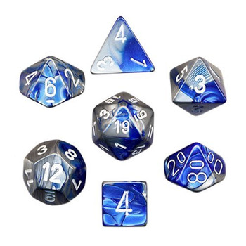 Gemini Blue and Steel dice set Gemini Blue and Steel dice set