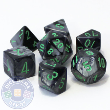 7-piece Gemini dice set - D&D dice - Black and gray 7-piece Gemini dice set - D&D dice - Black and gray