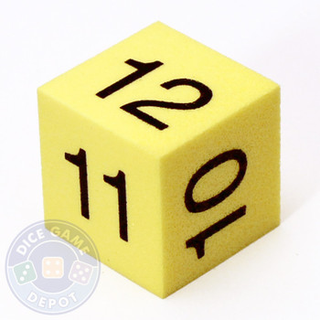 25mm Foam Numeral Dice - Numbers 7-12 25mm Foam Numeral Dice - Numbers 7-12