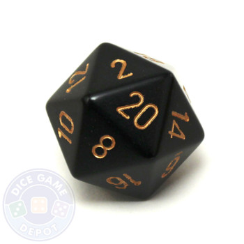 Big d20 - 34mm opaque Black and Gold dice Big d20 - 34mm opaque Black and Gold dice