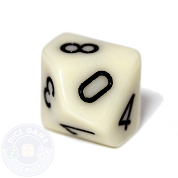 d10 - Opaque ivory d10 - Opaque ivory