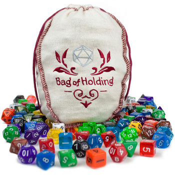 Bag of Holding: 140 Polyhedral Dice in 20 Complete Sets Bag of Holding: 140 Polyhedral Dice in 20 Complete Sets
