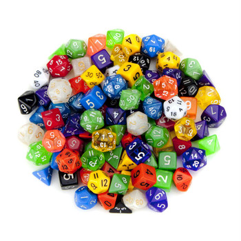 Pack of 100+ Random Polyhedral Dice with Free Pouch Pack of 100+ Random Polyhedral Dice with Free Pouch