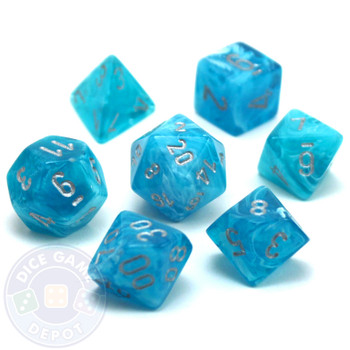 Dice set - Cirrus Aqua 7-pieces Dice set - Cirrus Aqua 7-pieces