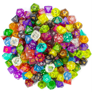 Pack of 100+ Random Polyhedral Dice Pack of 100+ Random Polyhedral Dice