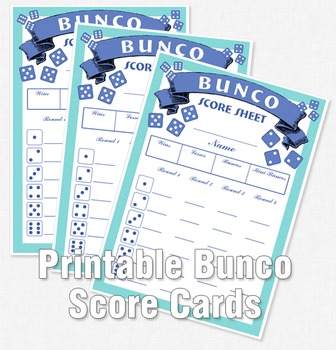 Bunco scoresheets - Printable Bunco scoresheets - Printable