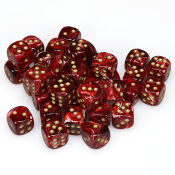 12mm Burgundy Vortex Dice - Set of 36 12mm Burgundy Vortex Dice - Set of 36