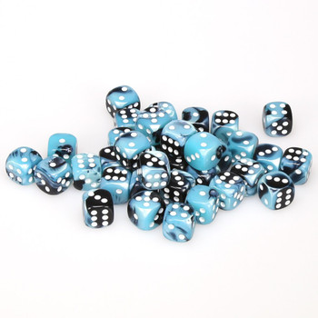 12mm Gemini Black and Shell d6s - Set of 36 12mm Gemini Black and Shell d6s - Set of 36