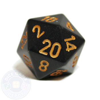 20-sided dice - Black with Gold Numbering 20-sided dice - Black with Gold Numbering