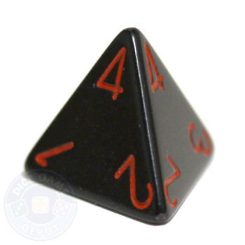 d4 - Opaque Black with Red - Top-read d4 - Opaque Black with Red - Top-read