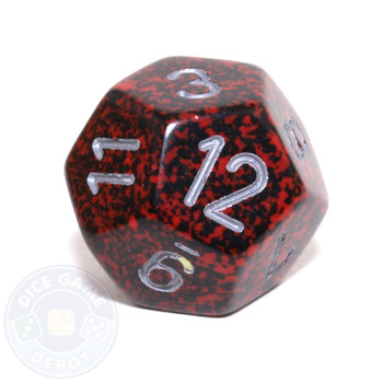 d12 - Speckled Silver Volcano 12-sided Dice d12 - Speckled Silver Volcano 12-sided Dice