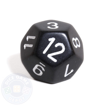 d12 - Black opaque 12-sided dice d12 - Black opaque 12-sided dice