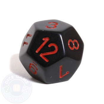 d12 - Black with red numbers d12 - Black with red numbers