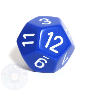 Opaque blue 12-sided dice Opaque blue 12-sided dice