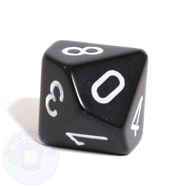 10Sided Opaque Dice (d10) Black Dice Game Depot