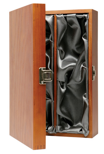 2 Bottle Wooden Presentation Box Silk Lined