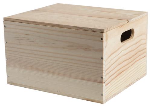 6 Bottle Wooden Hamper Box Drop on Lid