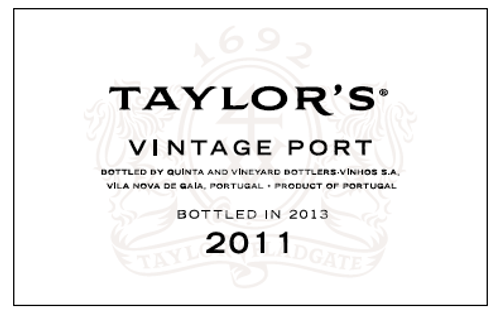 Taylors 2011 Vintage Port